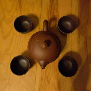 Dark Brown Ceramic Teapot